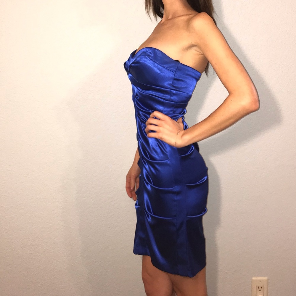 Strapless, Royal Blue, Cocktail Dress